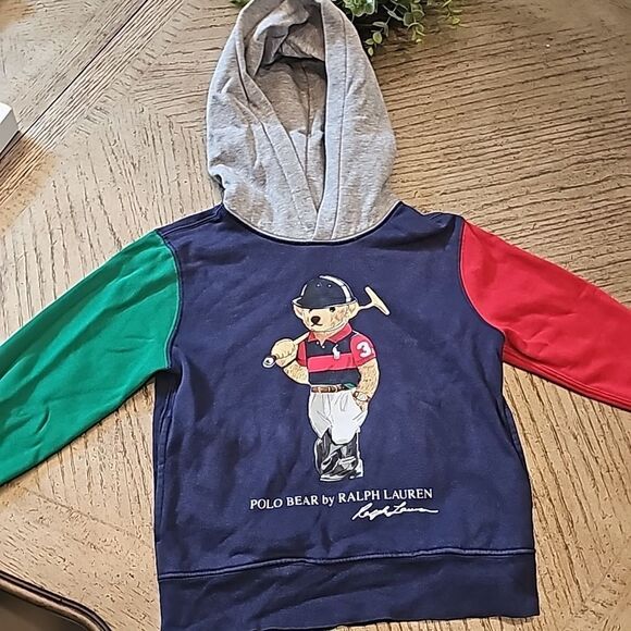 Ralph Lauren polo bear colorblock hooded sweater size S 8 - Picture 11 of 11
